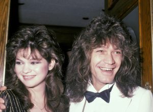 Valerie Bertinelli and Eddie Van Halen at a wrap party for "One Day at a Time" in 1983