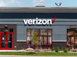 A Verizon Wireless store in Cheyenne, Wyoming. Verizon Wireless is a subsidiary of Verizon Communications, a telecommunications provider with over $100 Billion in revenues.