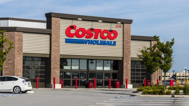 The exterior of a Costco store
