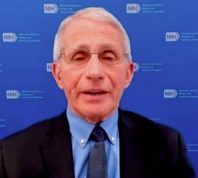 Dr. Anthony Fauci giving an interview to Yahoo Finance