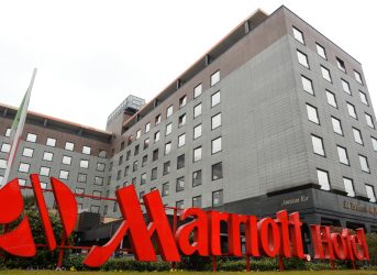 The exterior of a Marriott hotel