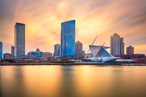 The skyline of Milwaukee, Wisconsin
