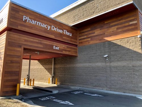 a Pharmacy Drive-Thru at a Walmart Super center.