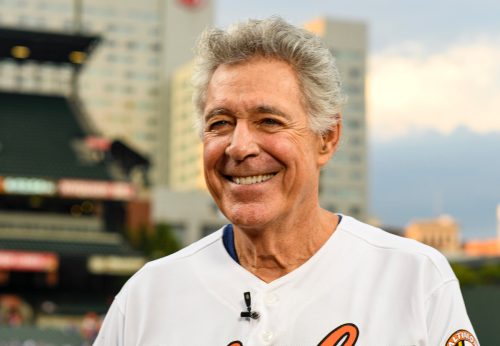 Barry Williams at Orioles Park to throw the first pitch at a Baltimore Orioles and Los Angeles Dodgers game in 2019