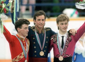 Brian Orser, Brian Boitano, and Vikor Petrenko at the 1998 Olympics