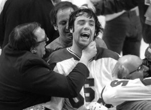 Jim Craig after the Miracle on Ice game in 1980