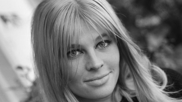 Julie Christie on the set of "Young Cassidy" in 1964