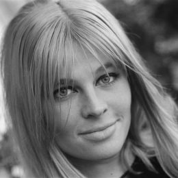 Julie Christie on the set of "Young Cassidy" in 1964