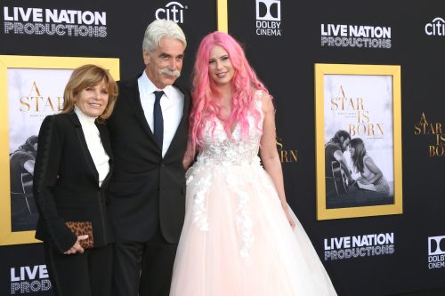 Katharine Ross, Sam Elliott, and Cleo Rose Elliot at the premiere of "A Star Is Born" in 2018
