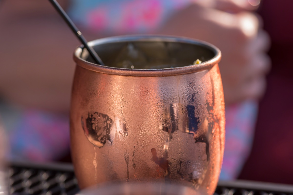 Frosty, nickel-lined copper mug