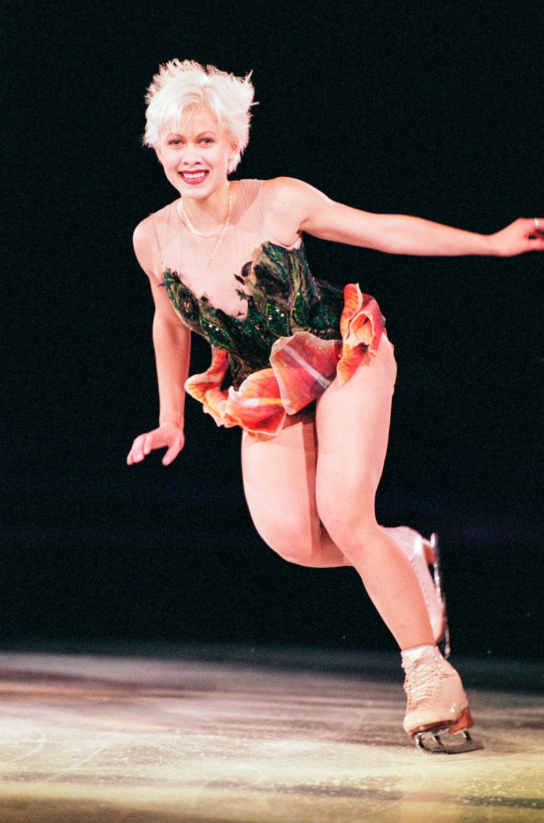 Oksana Baiul performing in 1997