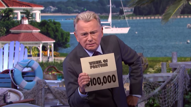 Pat Sajak on the Feb. 9, 2022 episode of "Wheel of Fortune"