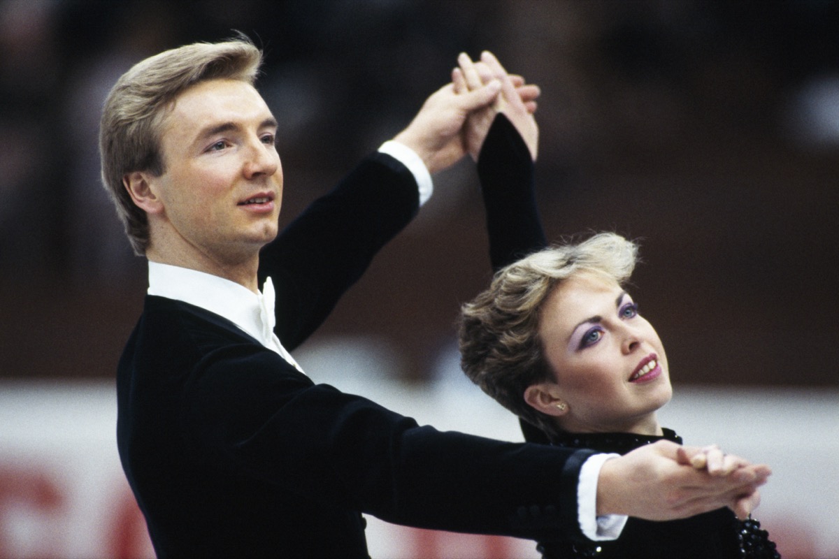 Christopher Dean and Jayne Torvill competing at the 1984 Olympics