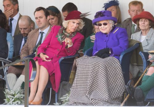 Camilla, Duchess of Cornwall and Queen Elizabeth at the 2019 Braemar Highland Games