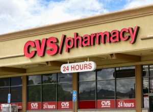 CVS/pharmacy store front and sign. CVS Pharmacy is the second largest pharmacy chain in the United States.