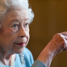 Queen Elizabeth at a reception for the start of the Platinum Jubilee on Feb. 5, 2022