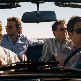 Zach Galifianakis, Bradley Cooper, Ed Helms, and Justin Bartha in The Hangover