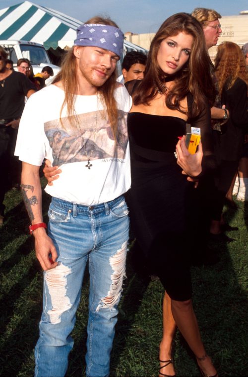 Stephanie Seymour and Axl Rose at an event