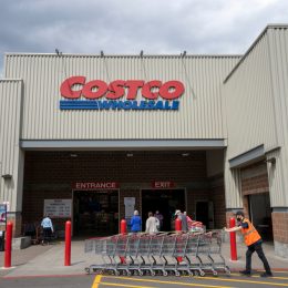 The storefront of a Costco location