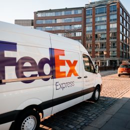 Side view of FedEx Express