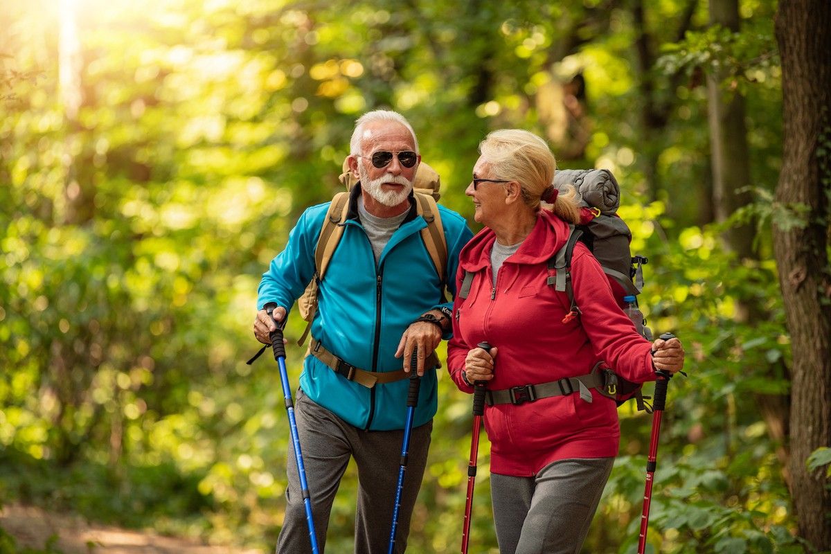 senior hiking