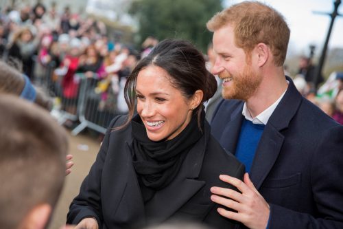 Meghan Markle and Prince Harry in Cardiff, Wales in 2018