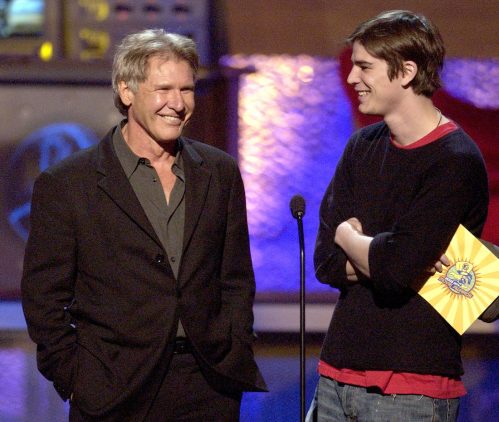Harrison Ford and Josh Hartnett performing at the 2003 MTV Movie Awards