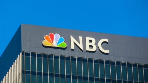 NBC Tv Network logo in the headquarters of San diego