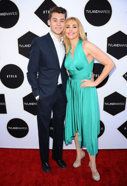Olivia d'Abo and son Oliver d'Abo at the 2015 TV Land Awards