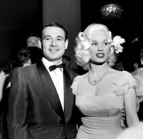 Ray Anthony and Mamie Van Doren at an event in Los Angeles in 1957