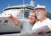 older people near a cruise