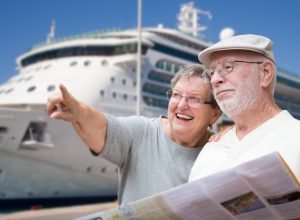 older people near a cruise