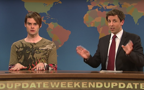 Bill Hader and Seth Meyers on "Saturday Night Live"