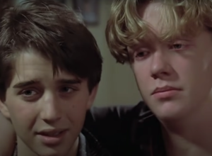 Ilan Mitchell-Smith and Anthony Michael Hall in "Weird Science"