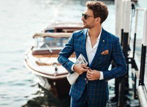 young handsome man in suit