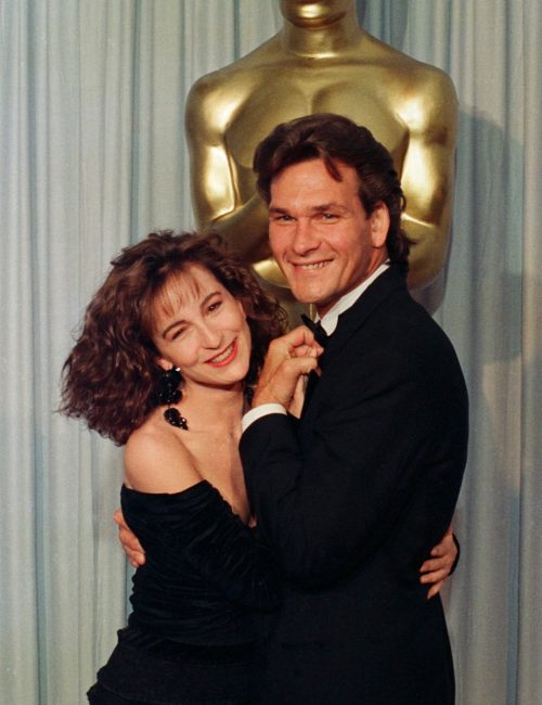 Jennifer Grey and Patrick Swayze at the Academy Awards in 1988