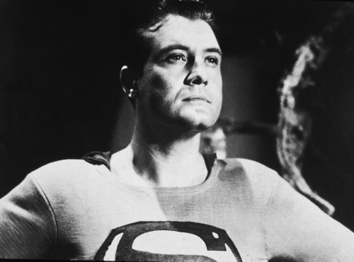 George Reeves in Adventures of Superman in 1954