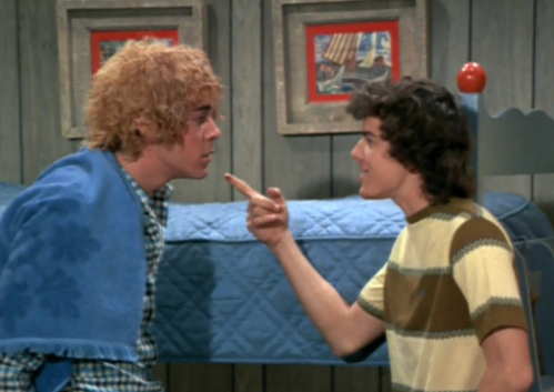 peter brady taunts greg for his orange hair on the brady bunch