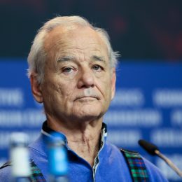 Bill Murray at an "Isle of Dogs" press conference at the Berlinale International Film Festival in 2018
