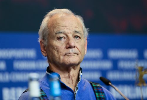 Bill Murray at an "Isle of Dogs" press conference at the Berlinale International Film Festival in 2018