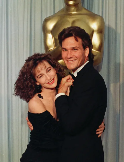Jennifer Grey and Patrick Swayze at the 1988 Oscars