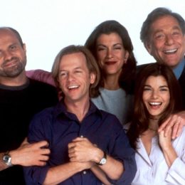 The cast of "Just Shoot Me!" in a promotional photo