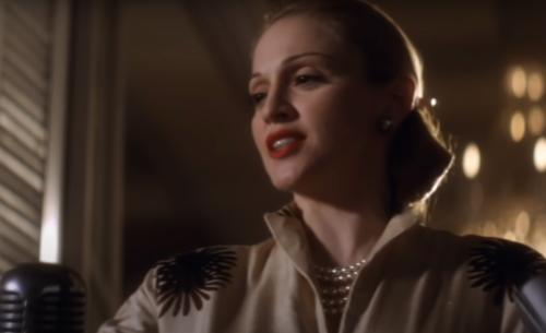 Madonna as Eva Perón in "Evita"