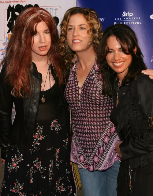 Michael Steele, Vicki Peterson, and Susanna Hoffs at the premiere of "Mayor on Sunset Strip" in 2003