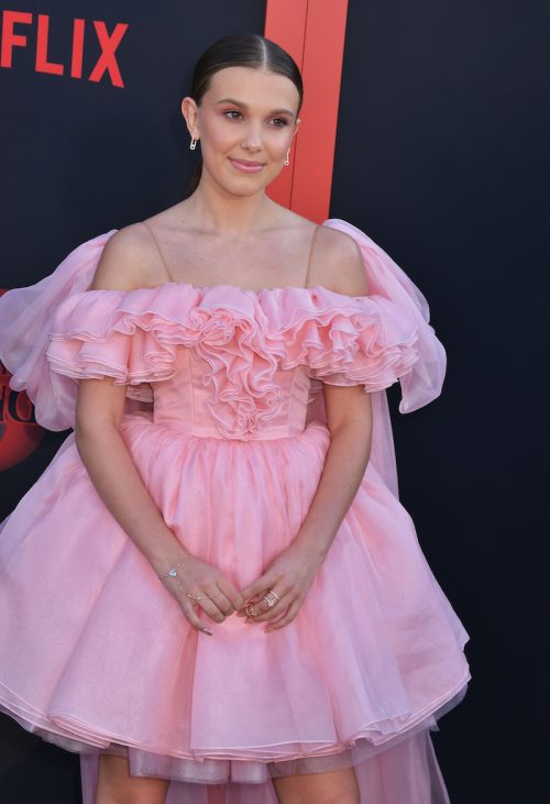 Millie Bobby Brown at the premiere of "Stranger Things" season 3 in 2019