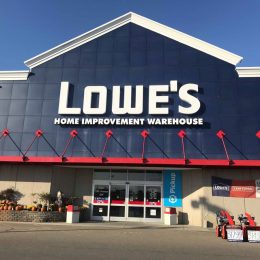 entrance to a Lowe's home improvement store