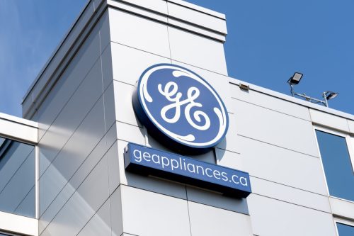 exterior of GE Appliances sign on building
