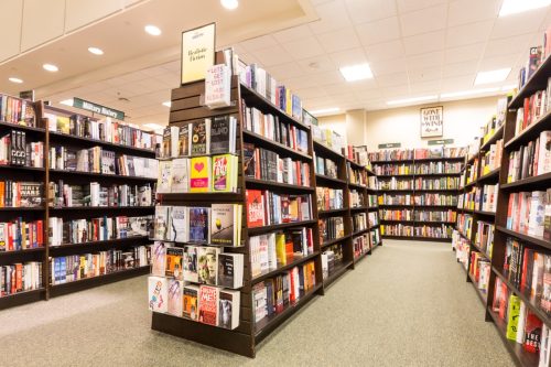 Bookshelves at Barnes and Noble