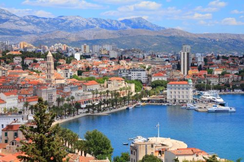 Spektakuläre Aussicht auf Split Kroatien