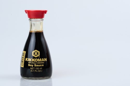 Bottle of Kikkoman Soy Sauce